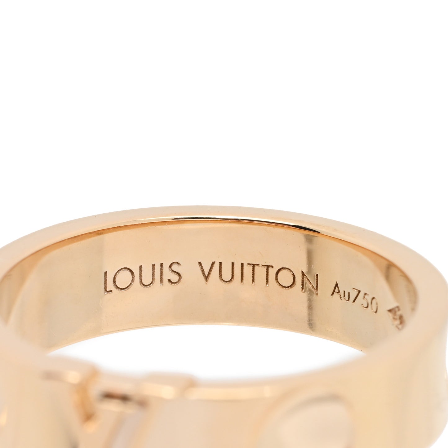 18K Yellow Gold Empreinte LV Ring 52 6