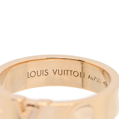 Louis Vuitton 18K Yellow Gold Empreinte LV Ring 52 6 4 of 4