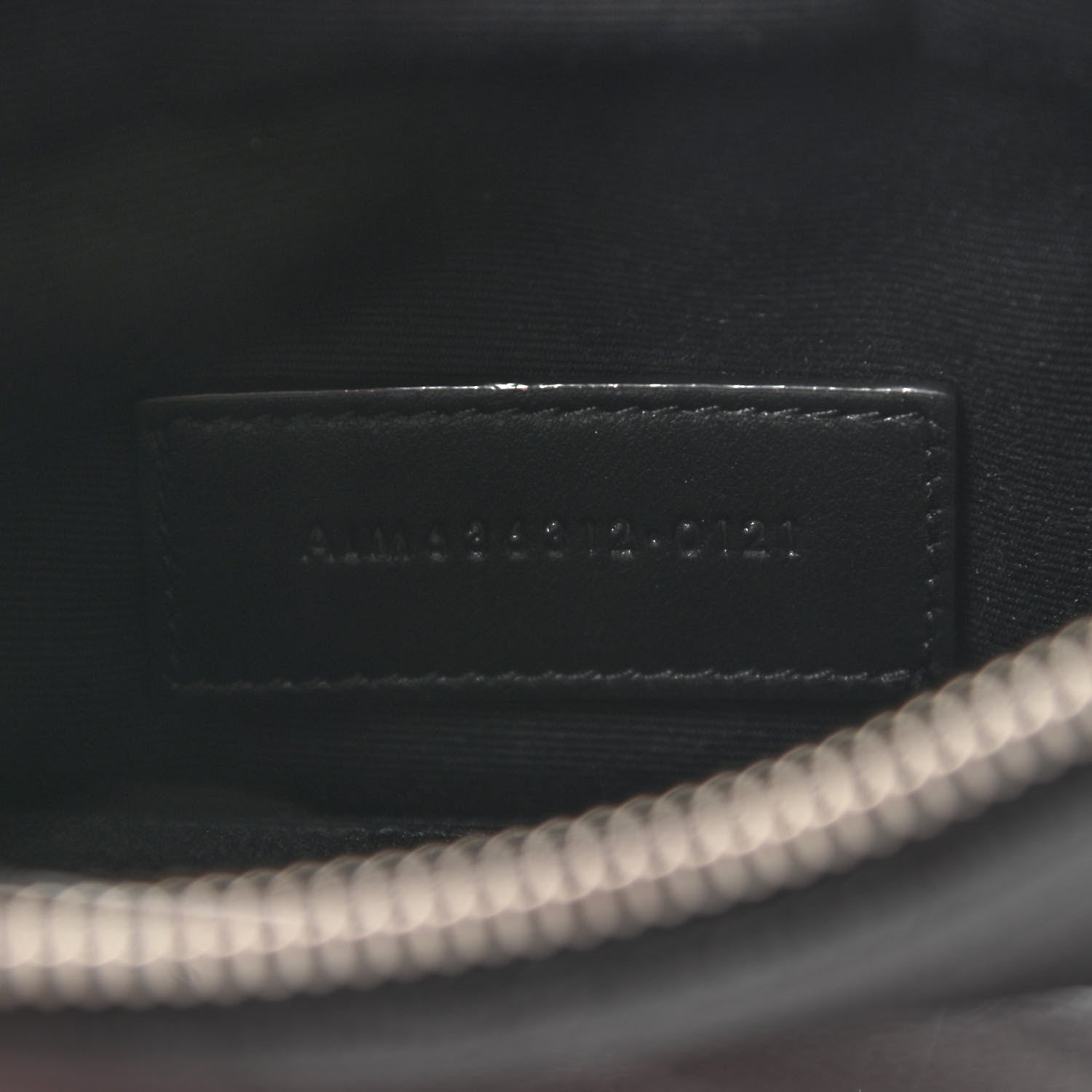 Saint Laurent Grain De Poudre Chevron Monogram Bill Pouch Black 7 of 8