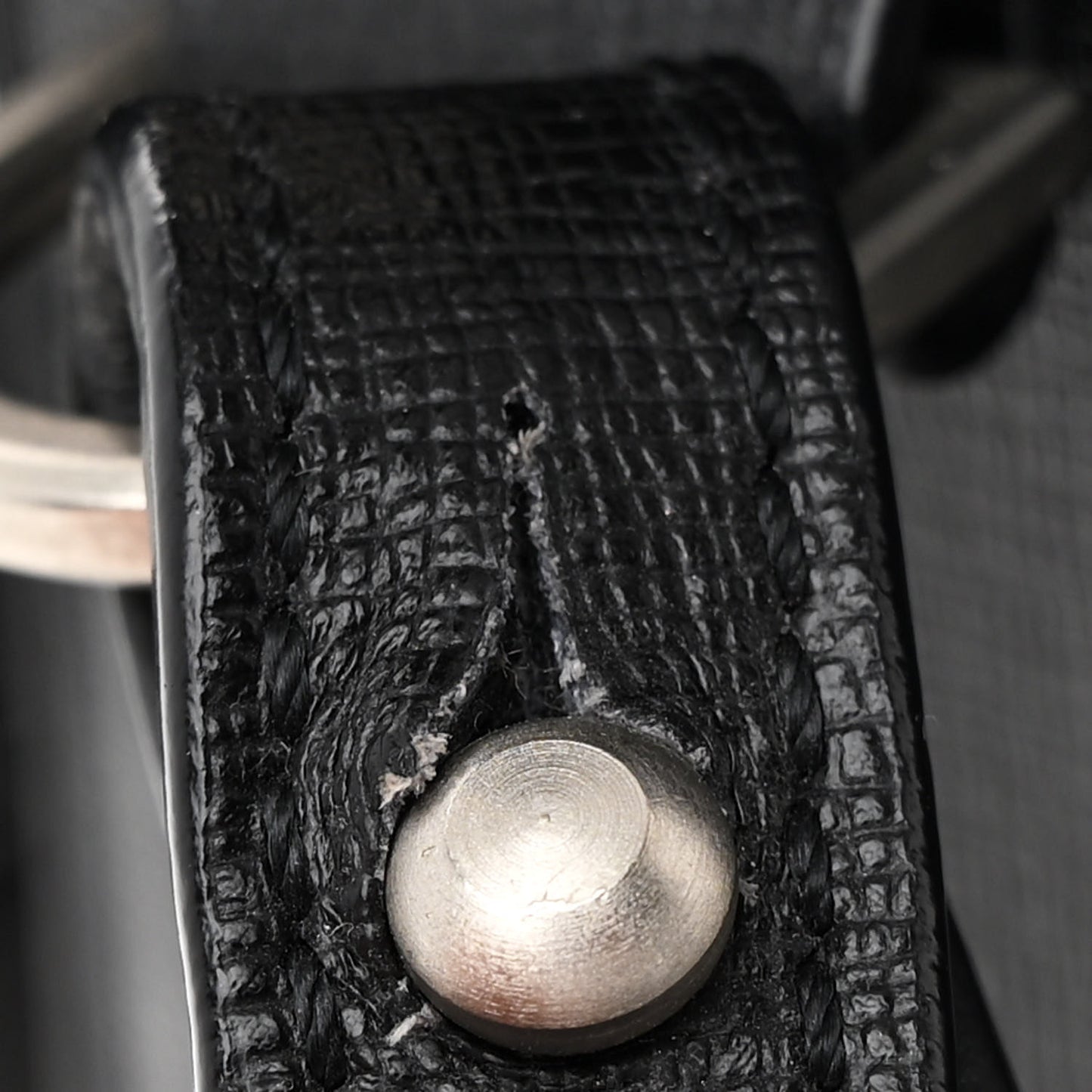 Saffiano Sculpture Binder Clip Shoulder Bag Black