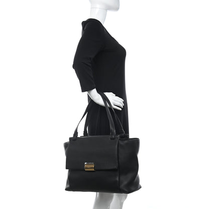 Salvatore Ferragamo Grained Calfskin Bitter Pocket Tote Black 3 of 20