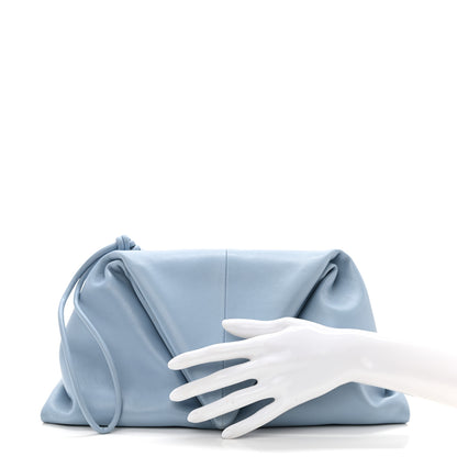 Bottega Veneta Lambskin BV Trine Clutch Ice 2 of 10
