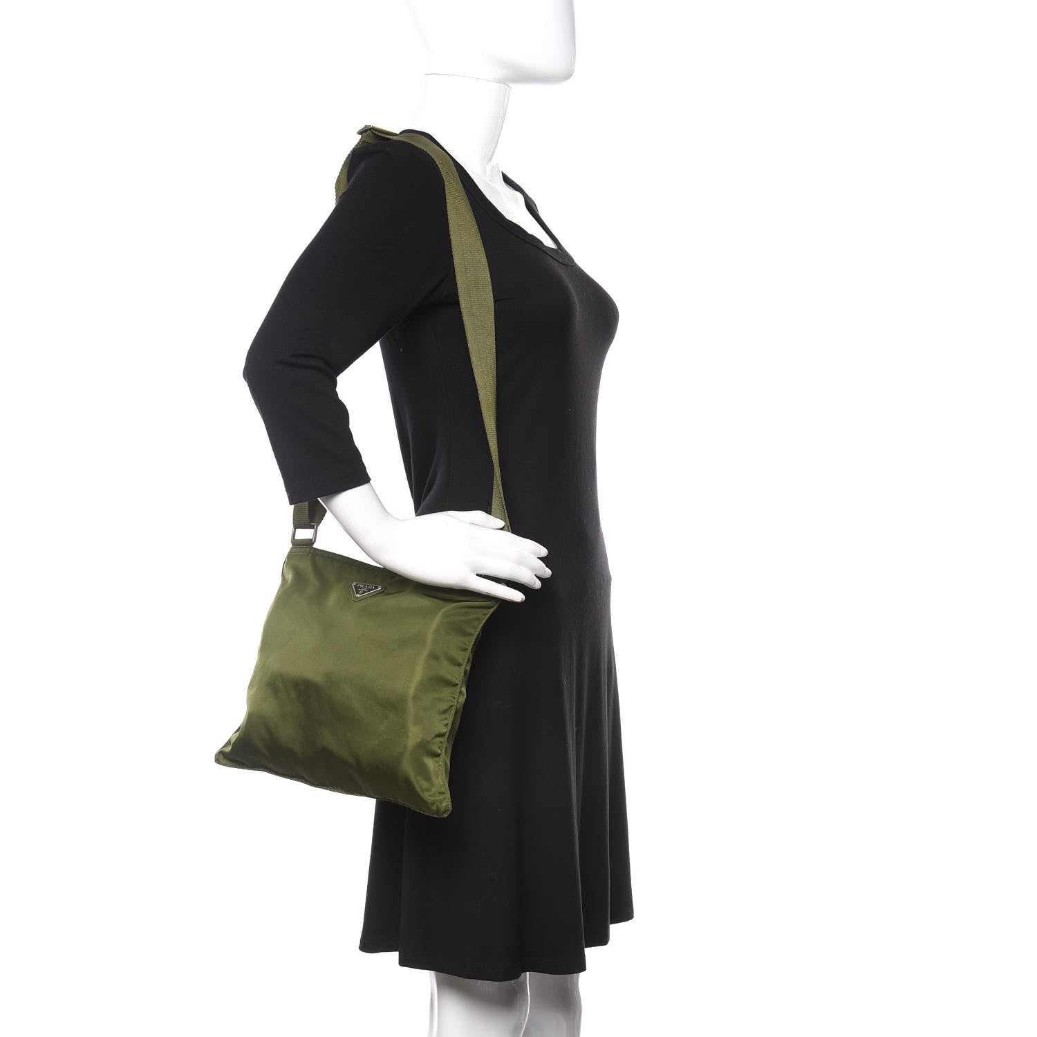 Prada Tessuto Nylon Messenger Militare 2 of 9