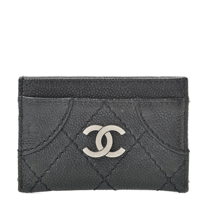 Chanel Caviar Quilted Stitched Card Holder Black 1 of 10