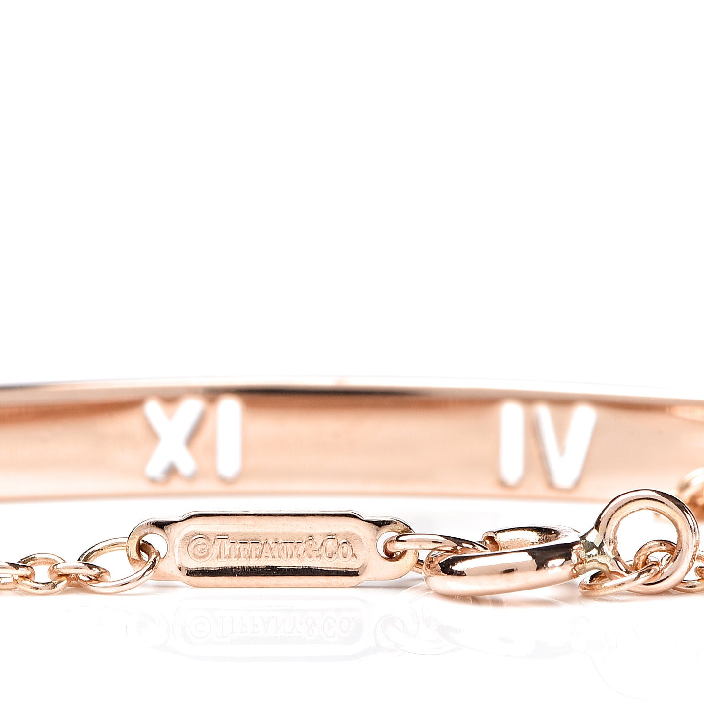18K Rose Gold Diamond Atlas Bar Pierced Bracelet