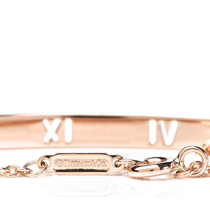 Tiffany 18K Rose Gold Diamond Atlas Bar Pierced Bracelet 4 of 6