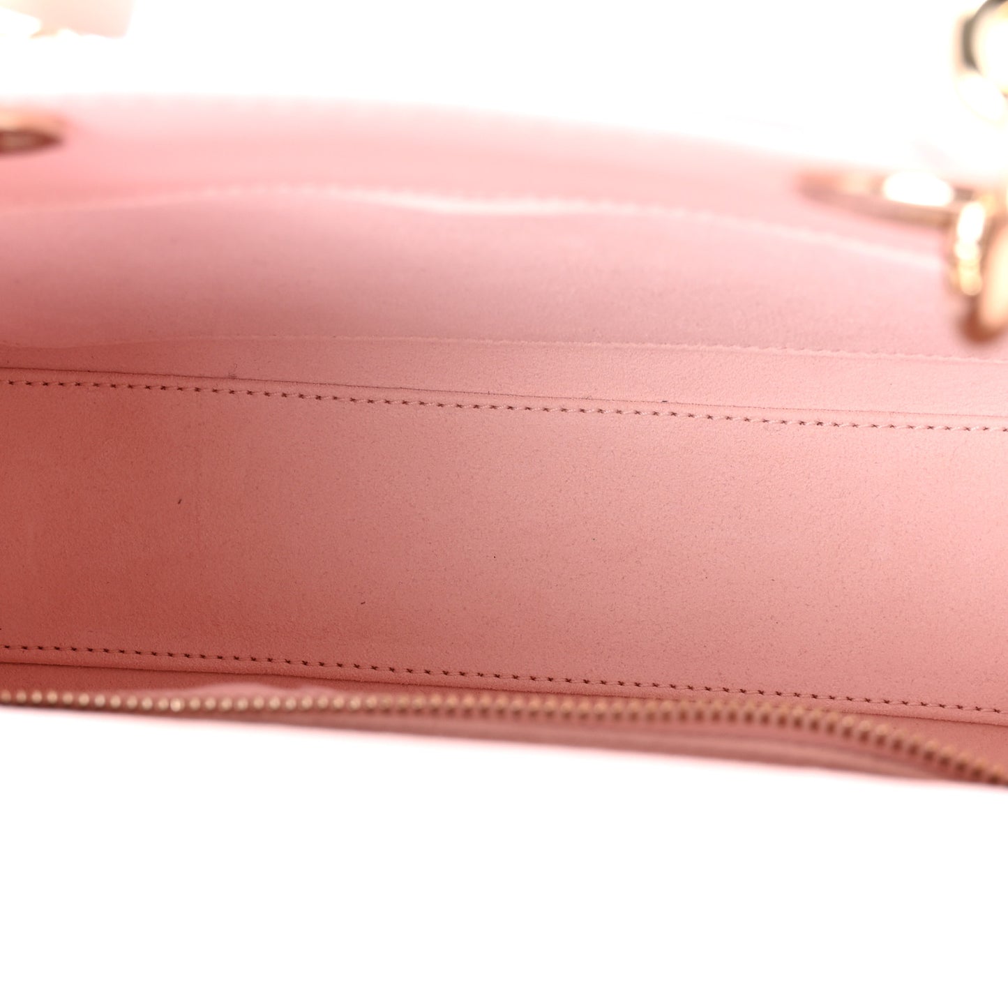 Lambskin Cannage Small Lady Dior Rose Soupir