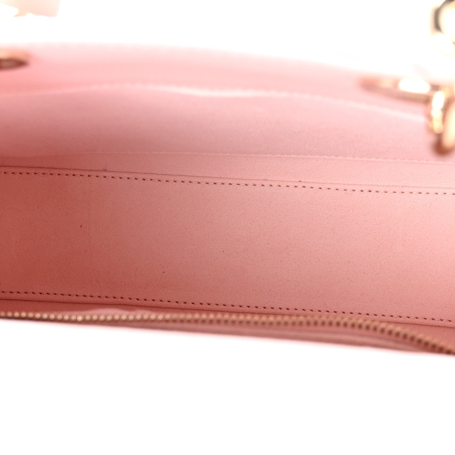 Christian Dior Lambskin Cannage Small Lady Dior Rose Soupir 5 of 9