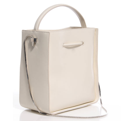 3.1 Phillip Lim 3.1 Smooth Leather Small Soleil Bucket Bag Off White 3 of 10
