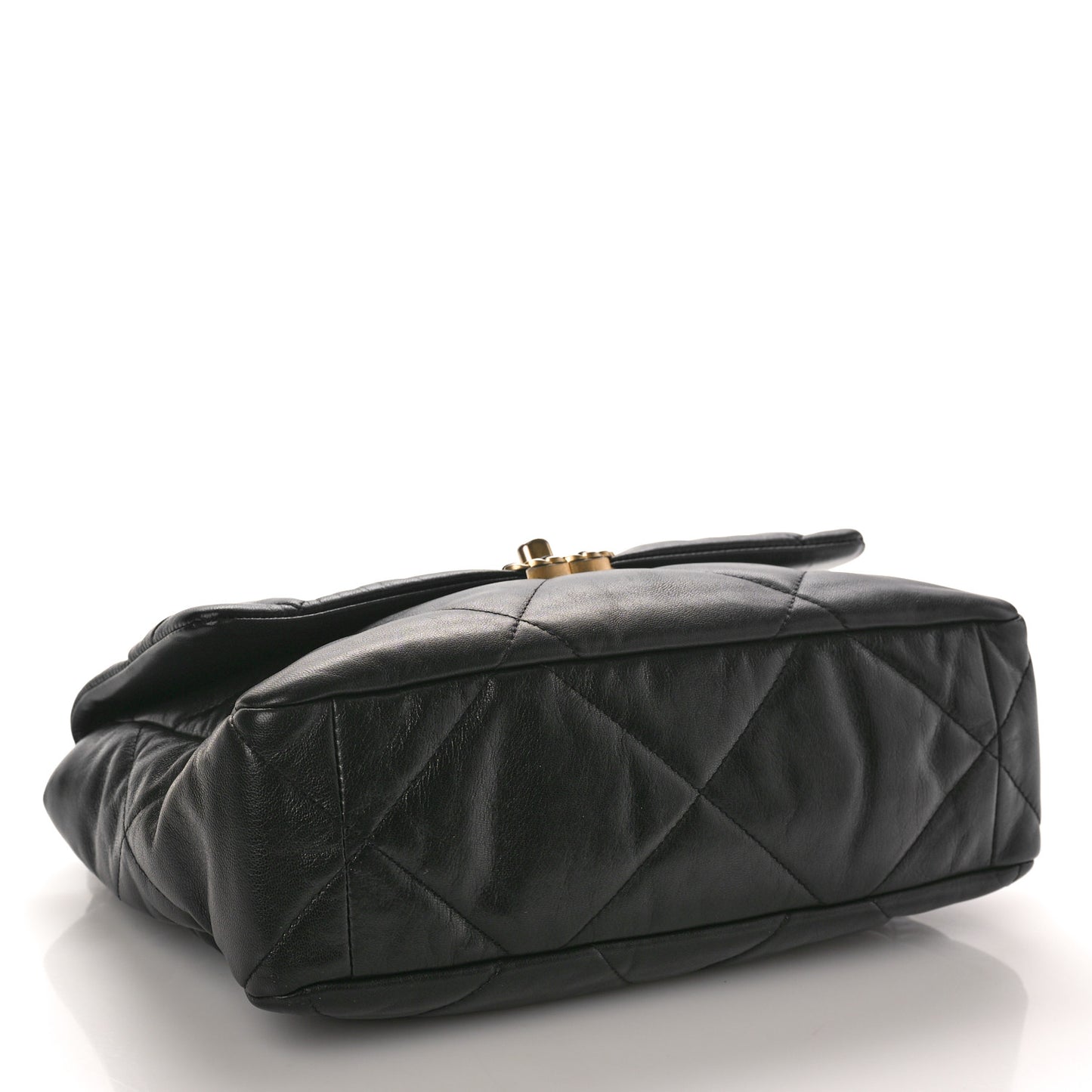 Goatskin Quilted Large Chanel 19 Flap Black