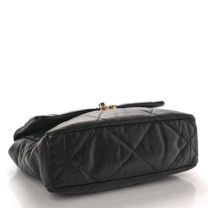 Chanel Goatskin Quilted Large Chanel 19 Flap Black 4 of 12