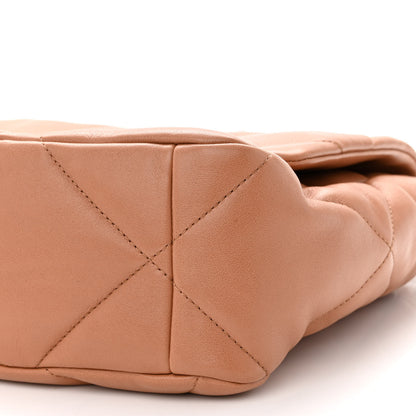 Chanel Lambskin Quilted Large Chanel 19 Flap Brown 10 of 10