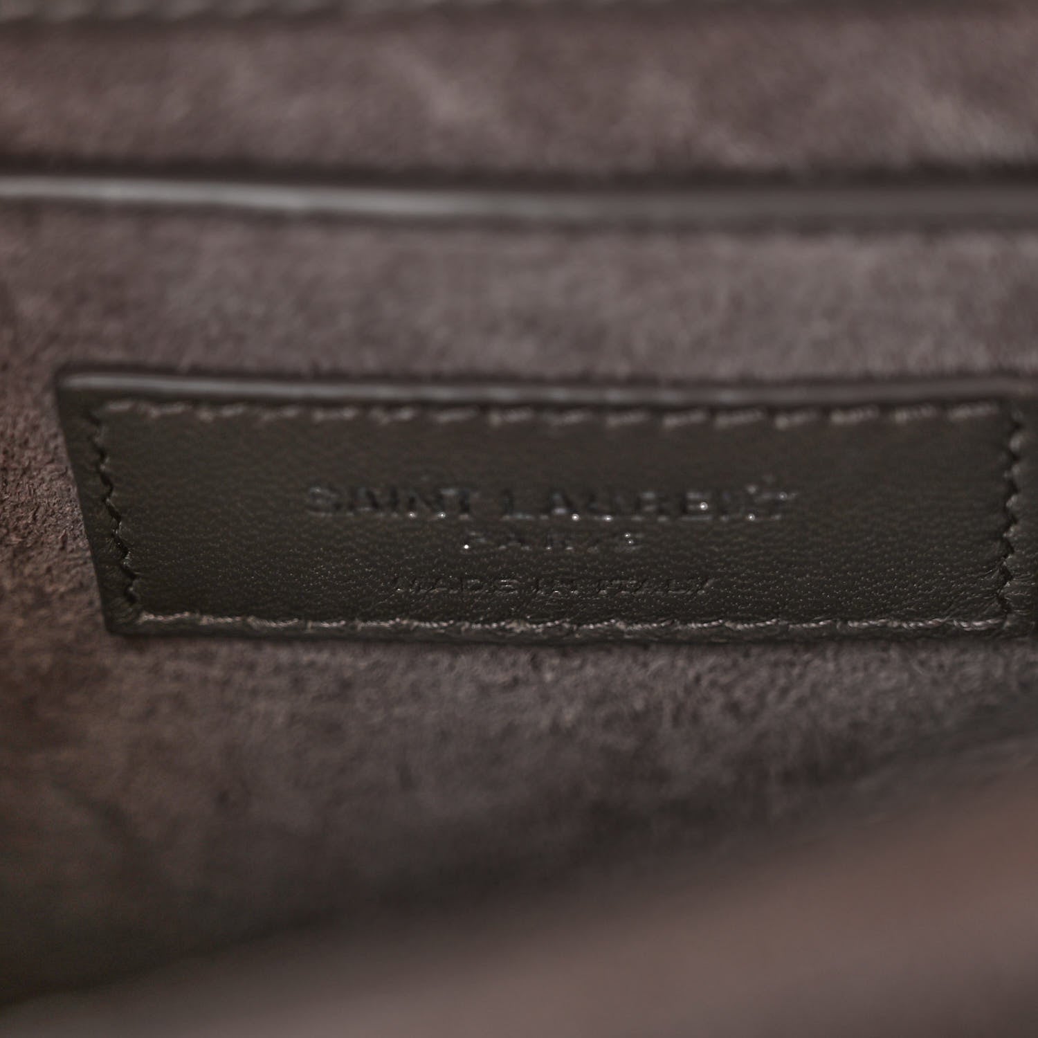 Saint Laurent Calfskin Crocodile Embossed Medium Monogram Sunset Fog 6 of 10