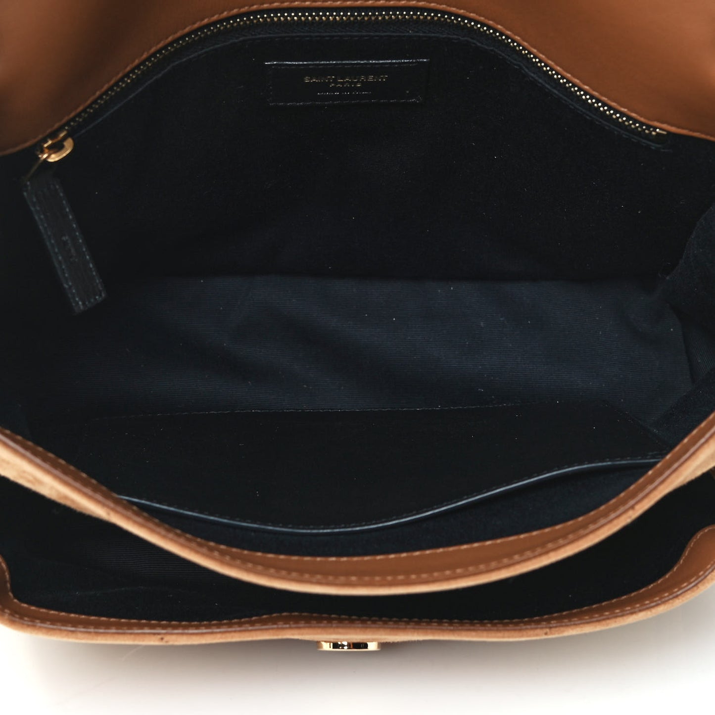 Suede Monogram Medium Niki Chain Satchel Cinnamon
