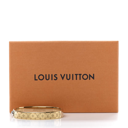 Louis Vuitton Brass Monogram Nanogram Cuff S Gold 8 of 8