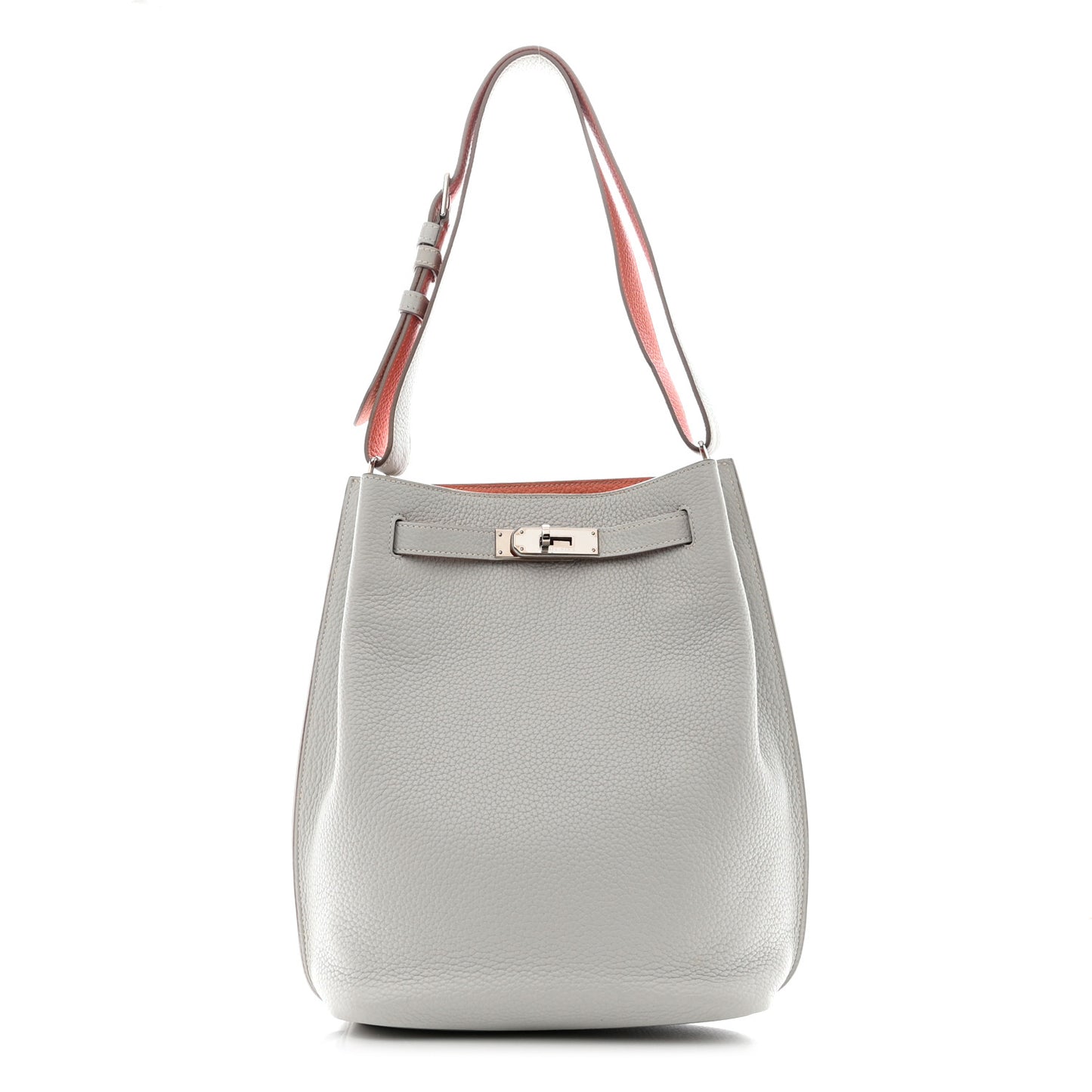 Taurillon Clemence Verso So Kelly 22 Gris Perle Crevette