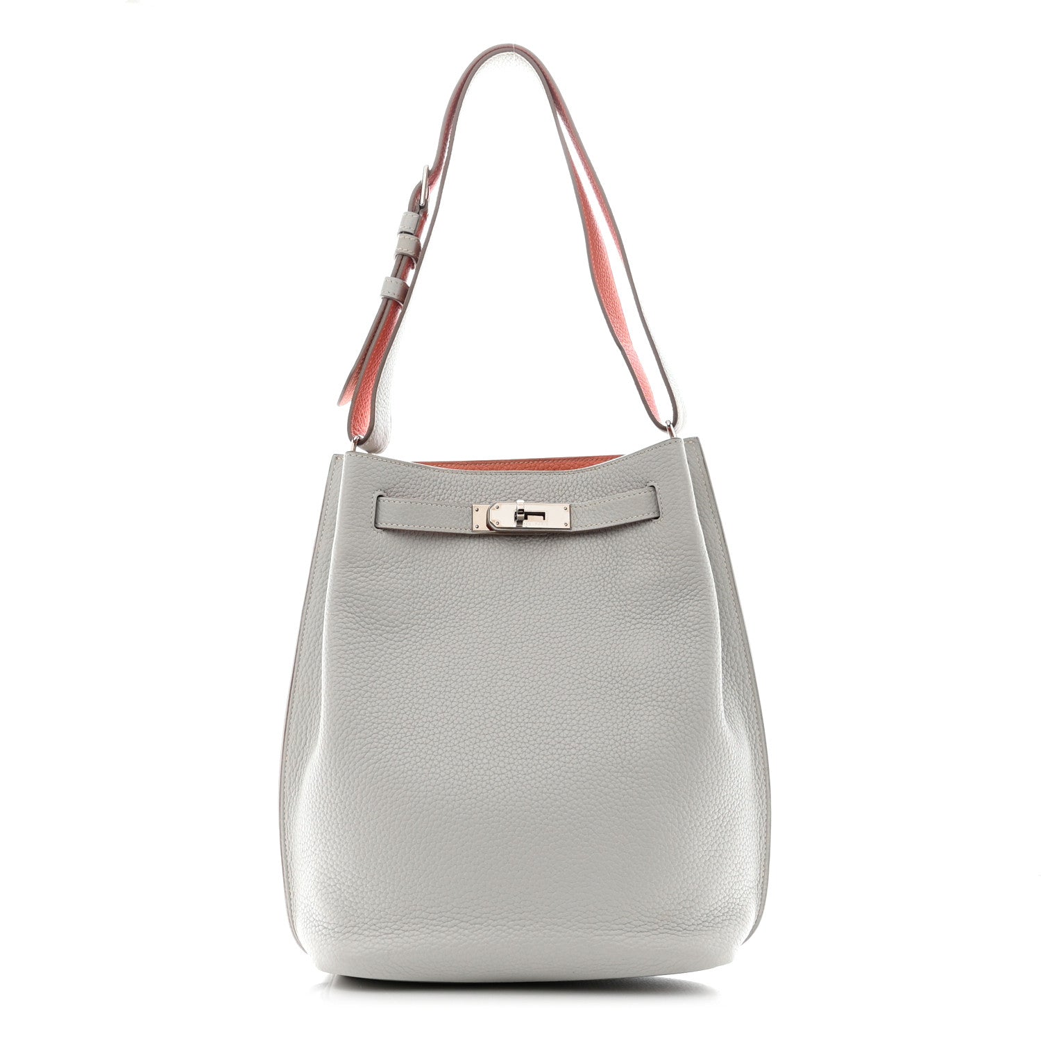 Hermes Taurillon Clemence Verso So Kelly 22 Gris Perle Crevette 1 of 16