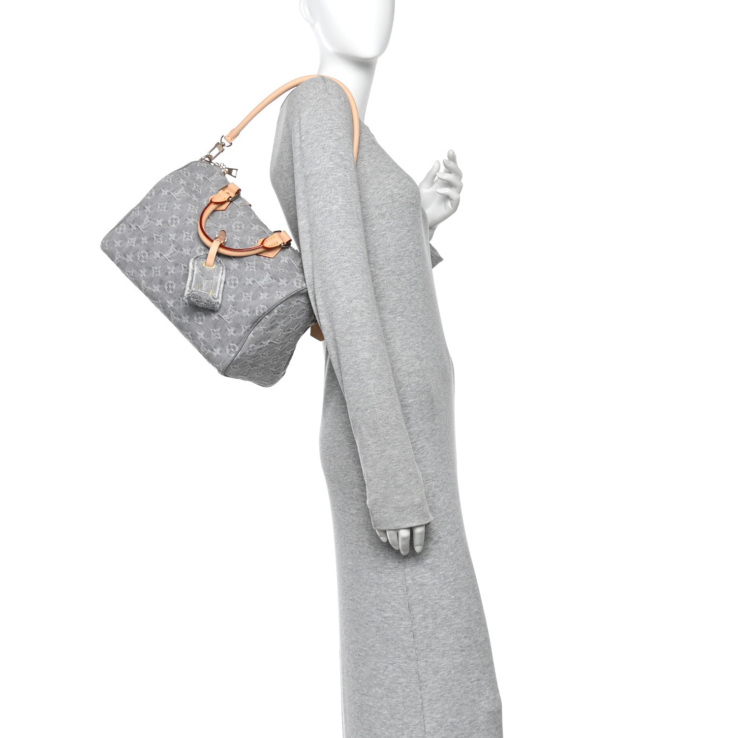 Louis Vuitton Monogram Denim Speedy Soft 30 Washed Gray 1888263