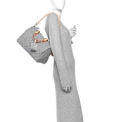 Louis Vuitton Monogram Denim Speedy Soft 30 Washed Gray 2 of 9