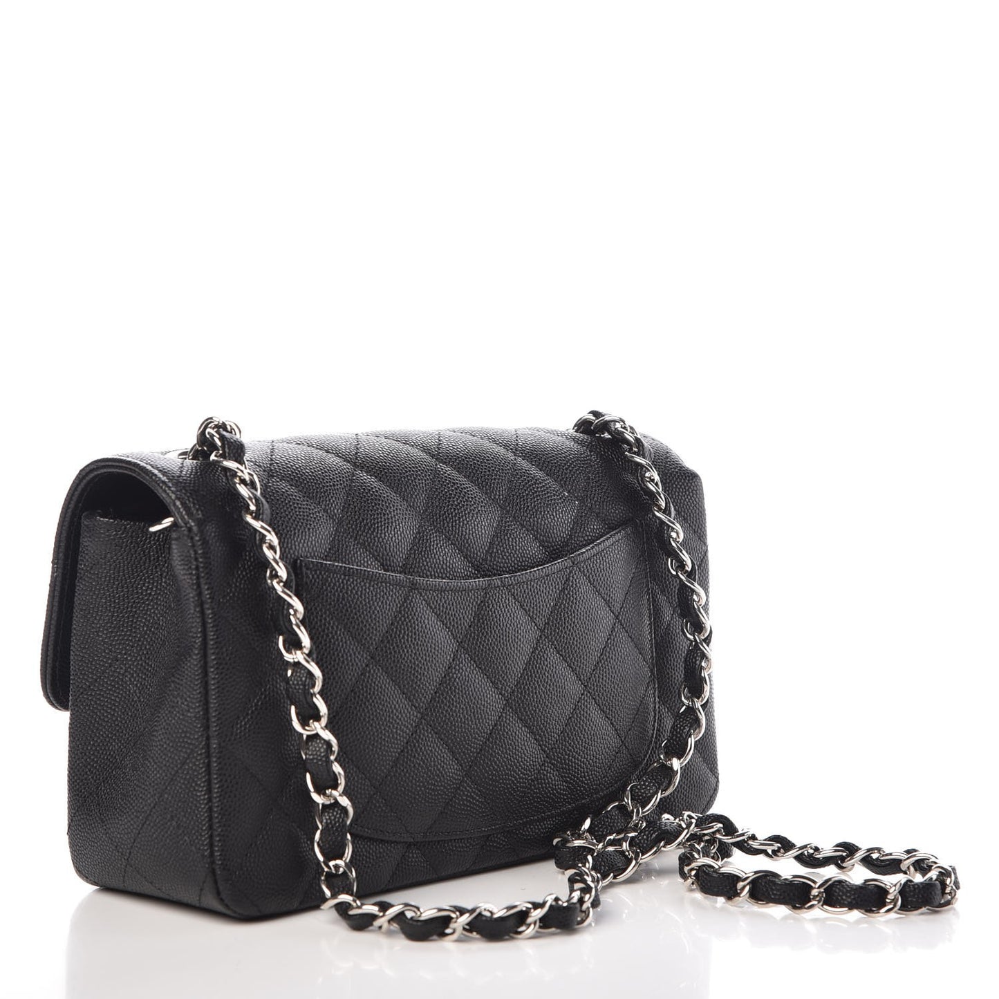 Caviar Quilted Mini Rectangular Flap Black