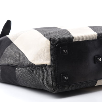 Burberry Beat Check Tote Black 6 of 9