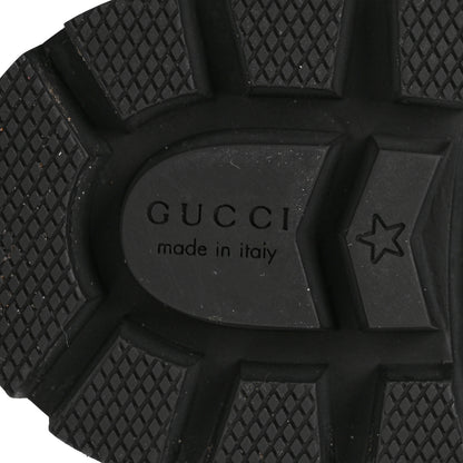 Gucci Calfskin Nappa Rhombus Quilted Trip Ankle Boots 37 Black 7 of 12