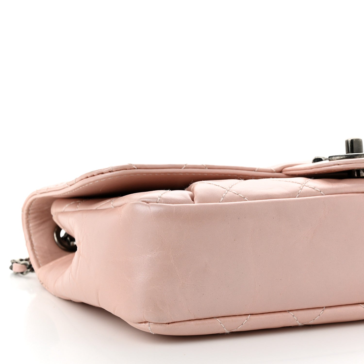 Chanel Glazed Calfskin Quilted Coco Pleats Flap Pink 9 of 10