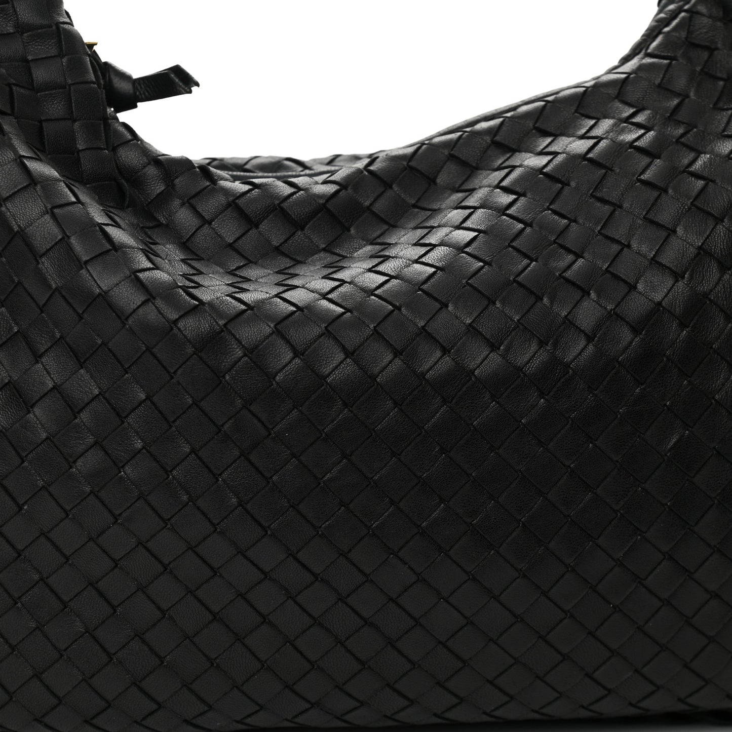 Nappa Intrecciato Medium Veneta Hobo Black