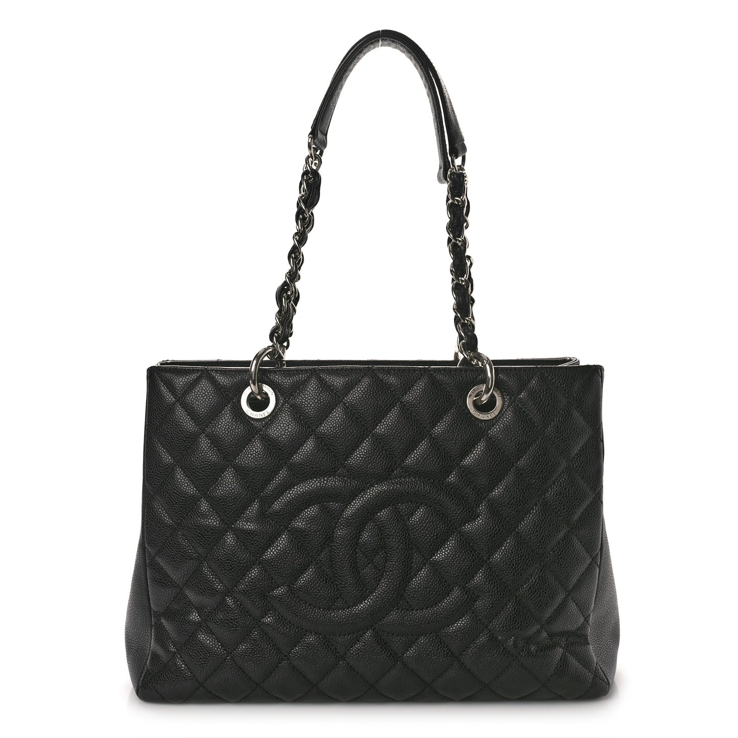 Caviar Quilted Grand Shopping Tote GST Black