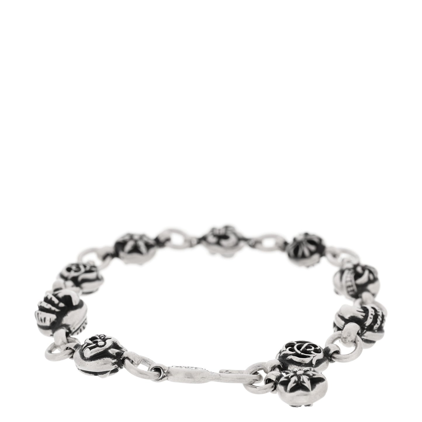 Sterling Silver Symbols Ball Bracelet