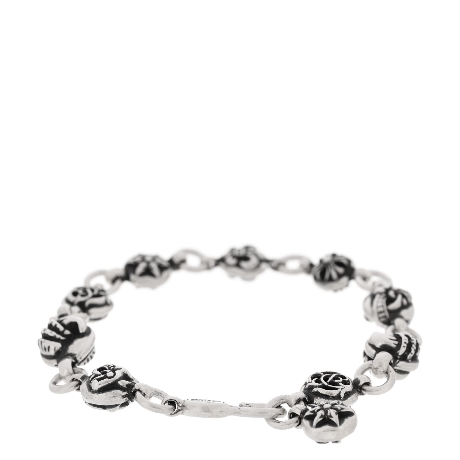 Chrome Hearts Sterling Silver Symbols Ball Bracelet 2 of 3