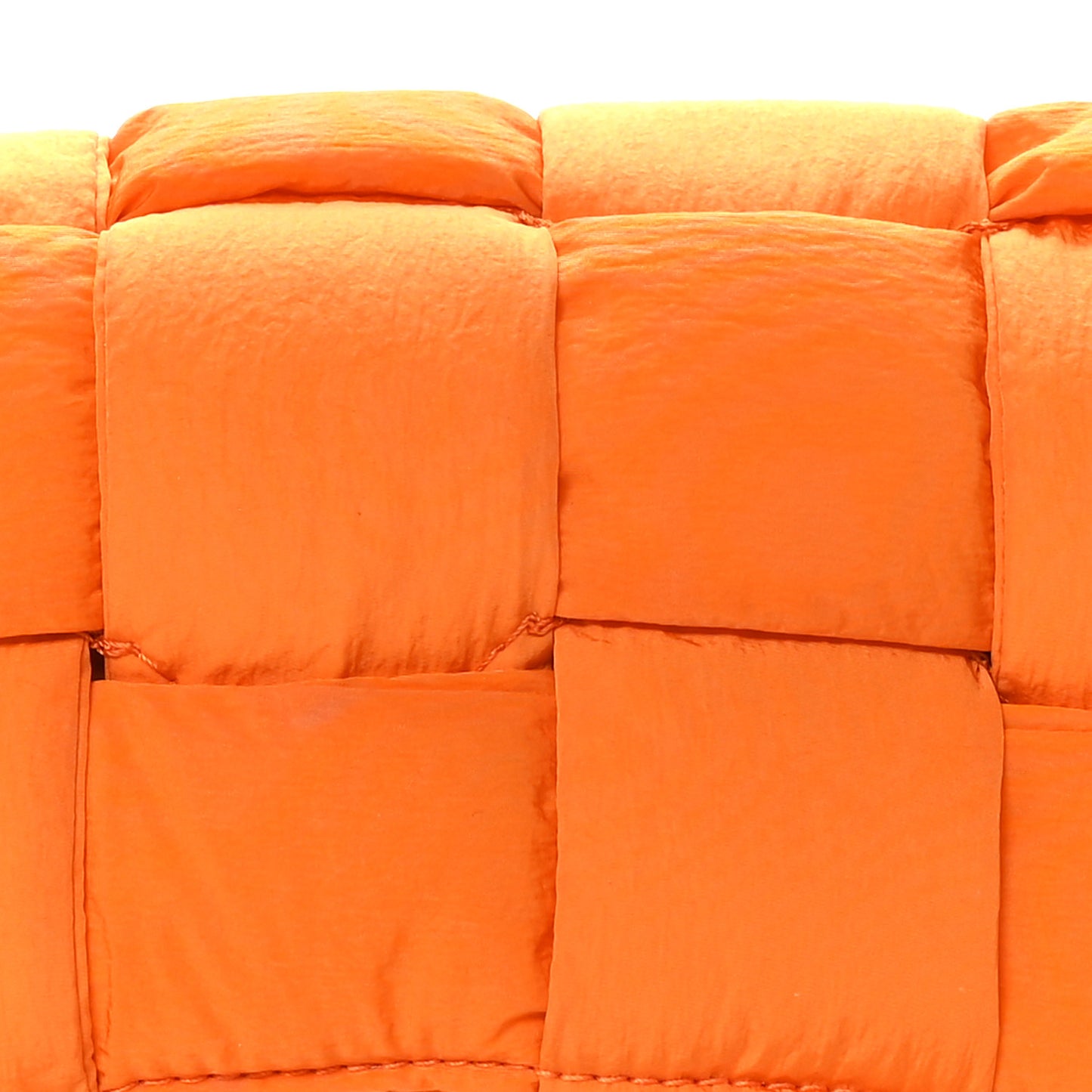 Nylon Intrecciato Padded Tech Mini Cassette Belt Bag Orange