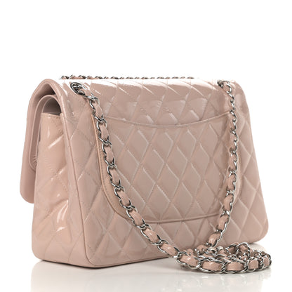Chanel Patent Quilted Jumbo Double Flap Light Pink 3 of 15