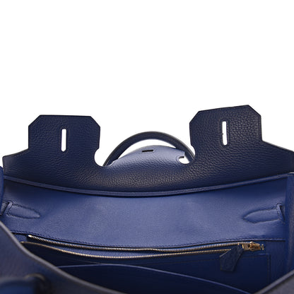 Hermes Taurillon Clemence Birkin 35 Bleu Saphir 18 of 37