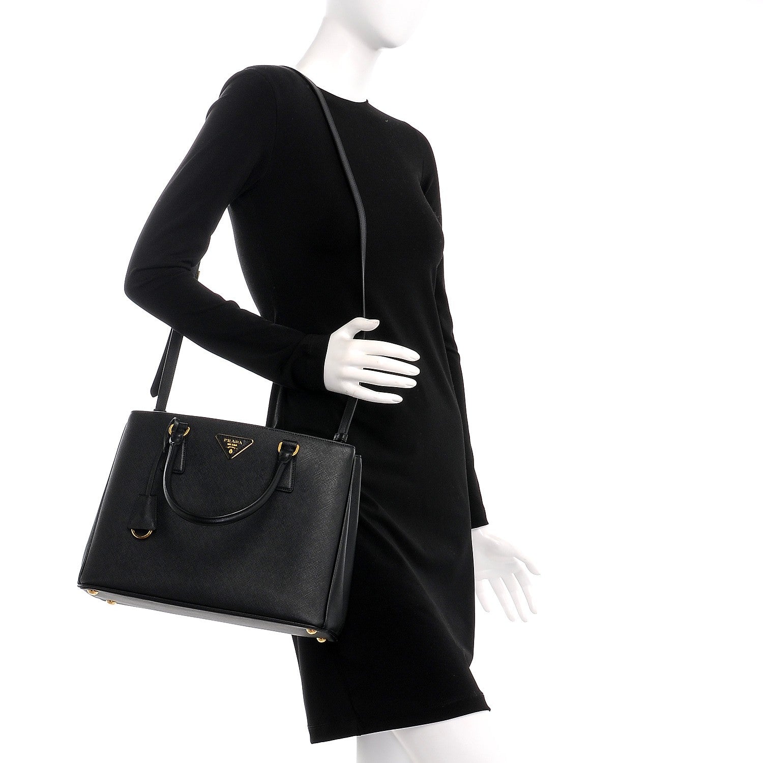 Prada Saffiano Lux Small Tote Nero Black 2 of 8