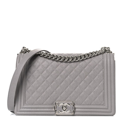Chanel Caviar Quilted New Medium Boy Flap Grey 1 of 8