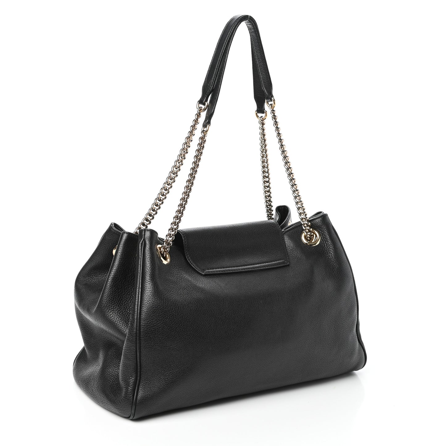 Calfskin Medium Emily Shoulder Bag Black