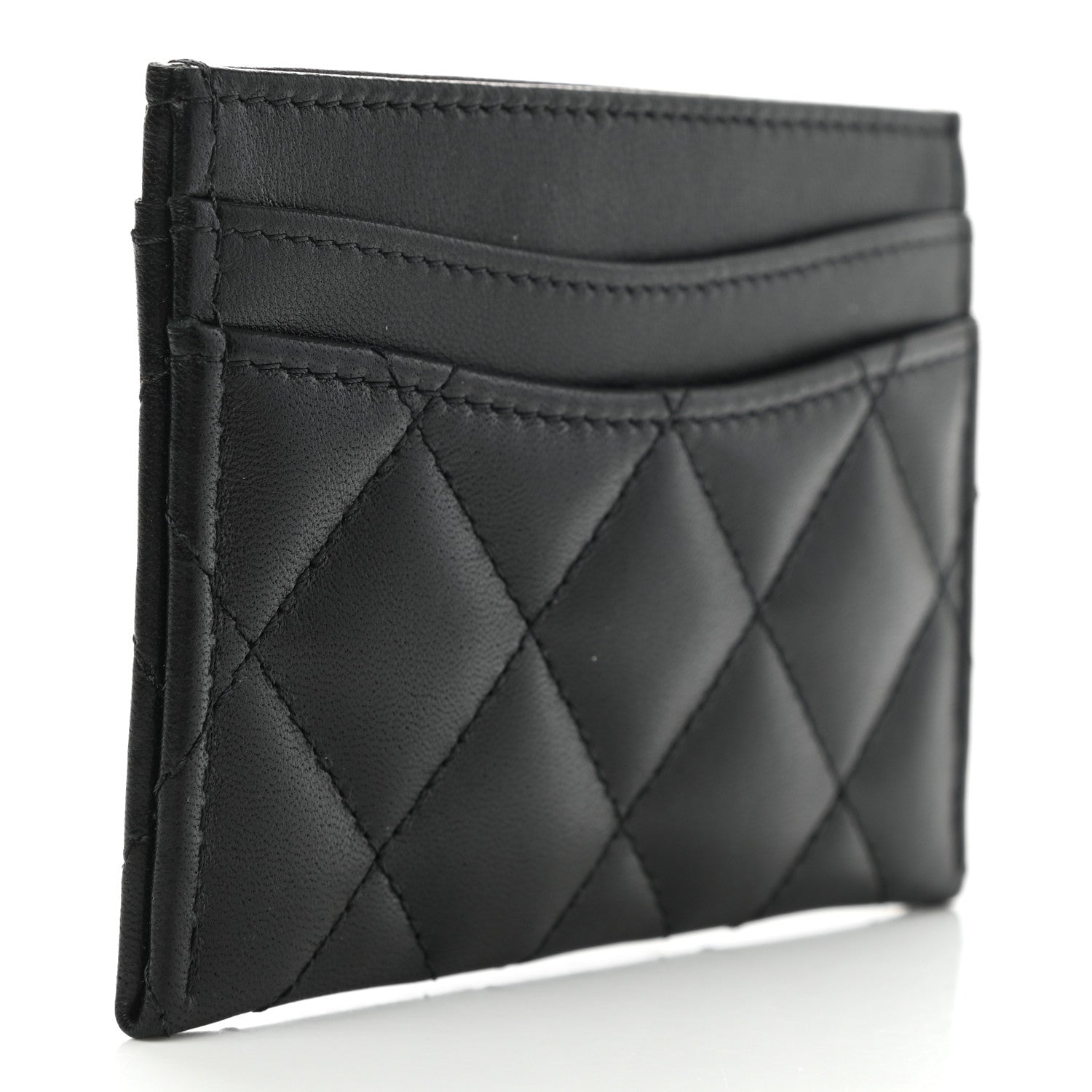 Chanel Lambskin Quilted Card Holder Black 3 of 9