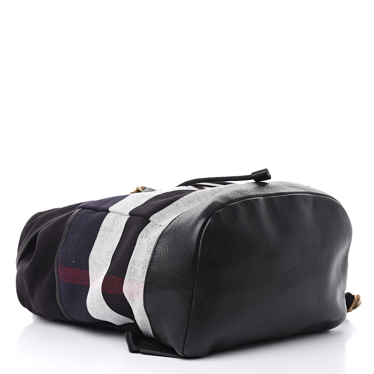 Burberry Overdyed Canvas Mega Check Drifton Backpack Black 4 of 10