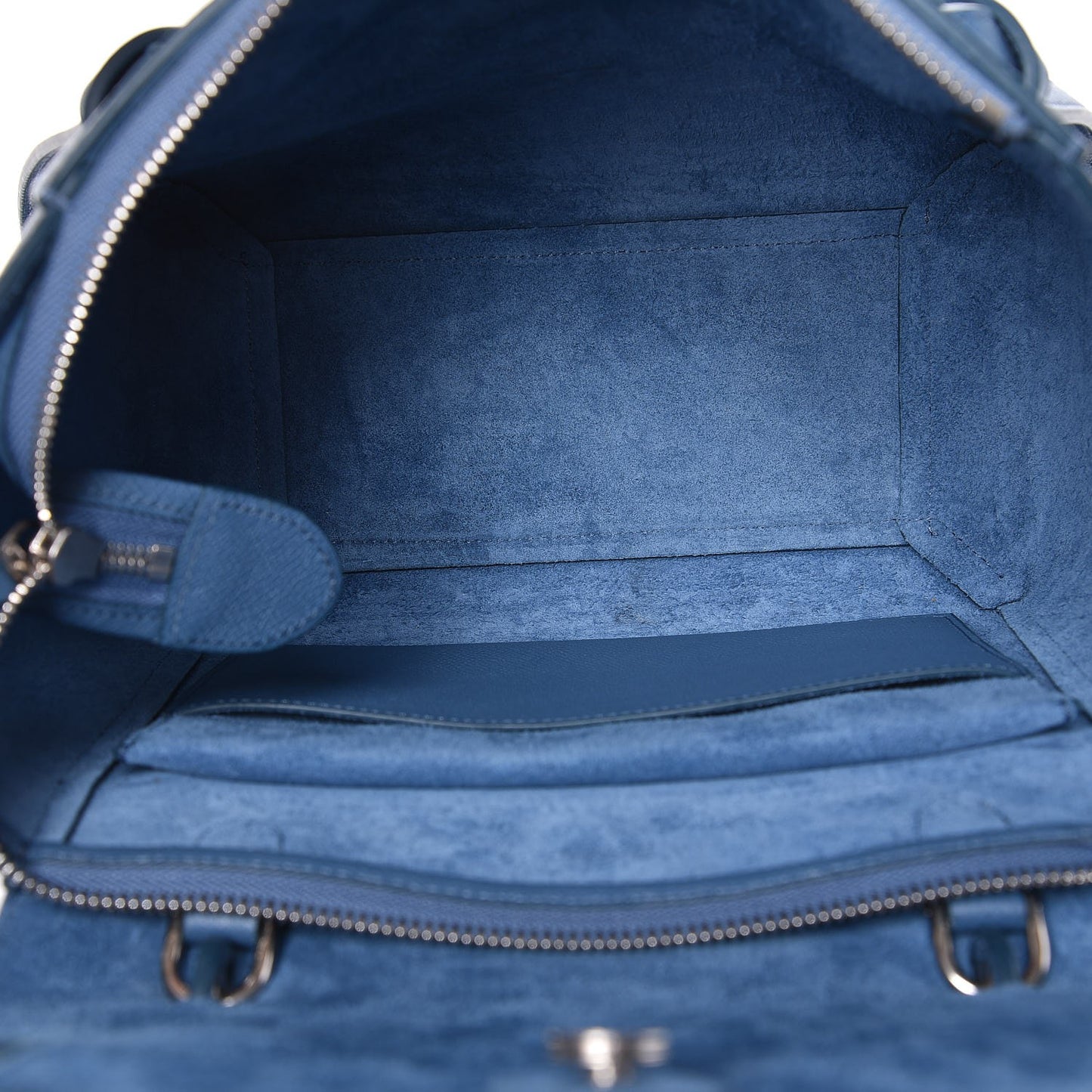 Grained Calfskin Micro Belt Bag Washed Blue