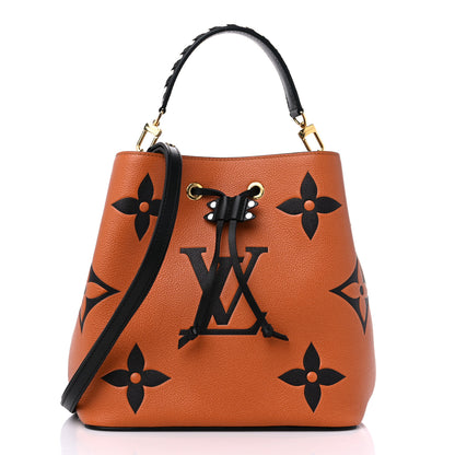 Louis Vuitton Empreinte Monogram Giant Crafty Neonoe MM Caramel Black 3 of 10