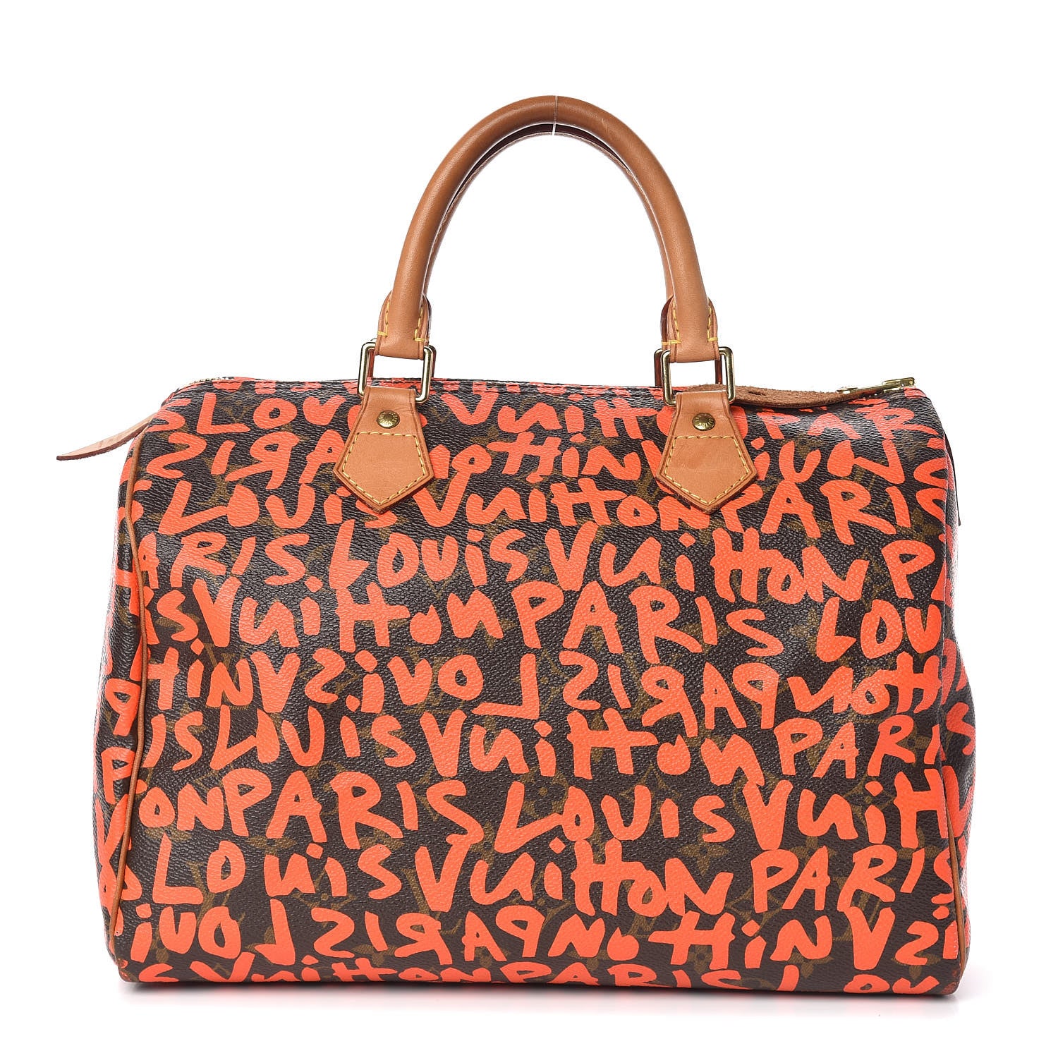 Louis Vuitton Monogram Graffiti Speedy 30 Orange 1 of 13