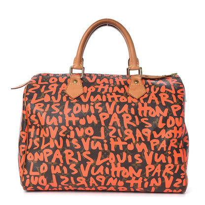 Louis Vuitton Monogram Graffiti Speedy 30 Orange 1 of 13