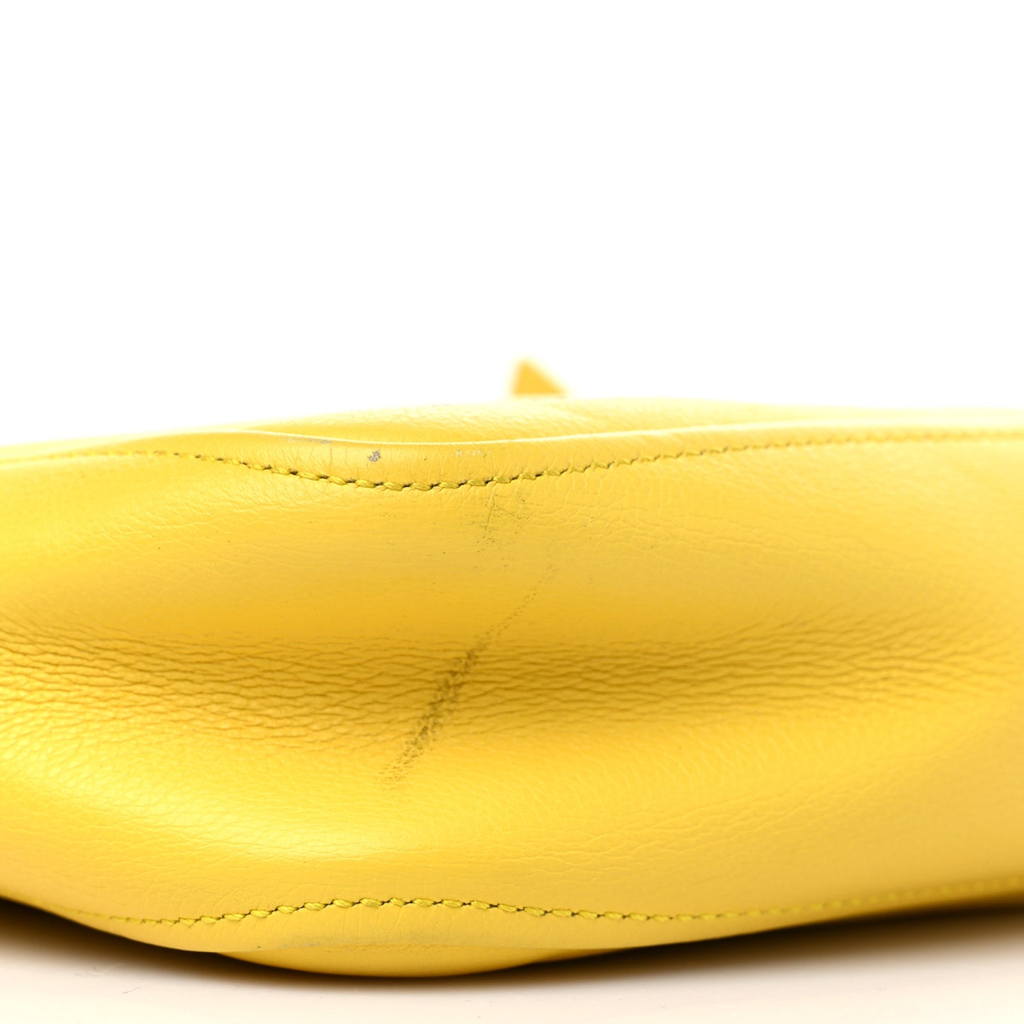 Shiny Day Calfskin Logo XS Triangle Duffle Jaune Black