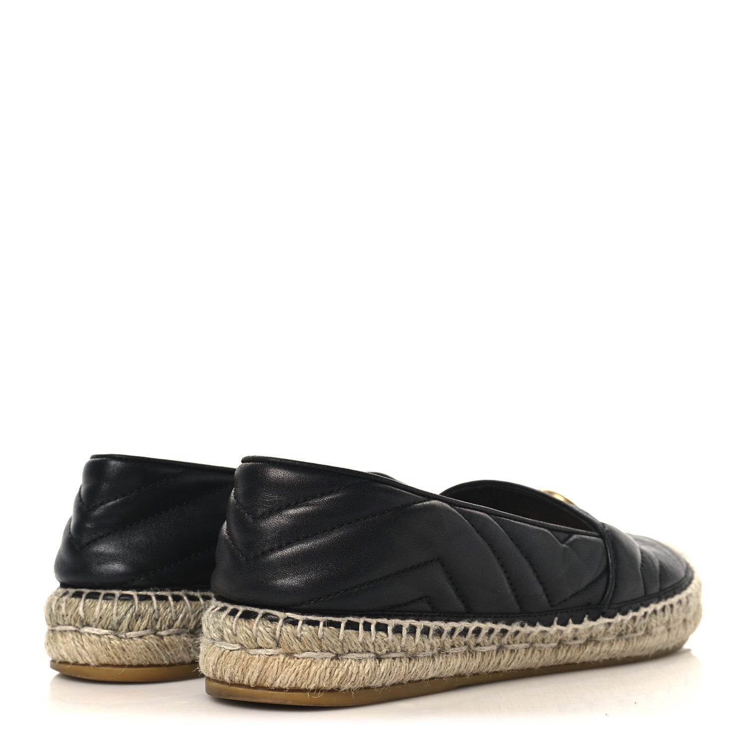 Gucci Nappa Matelasse GG Marmont Espadrilles 38 Black 5 of 10
