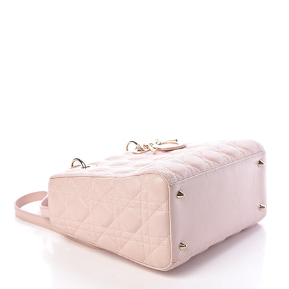 Christian Dior Lambskin Cannage Medium Lady Dior Light Pink 5 of 10