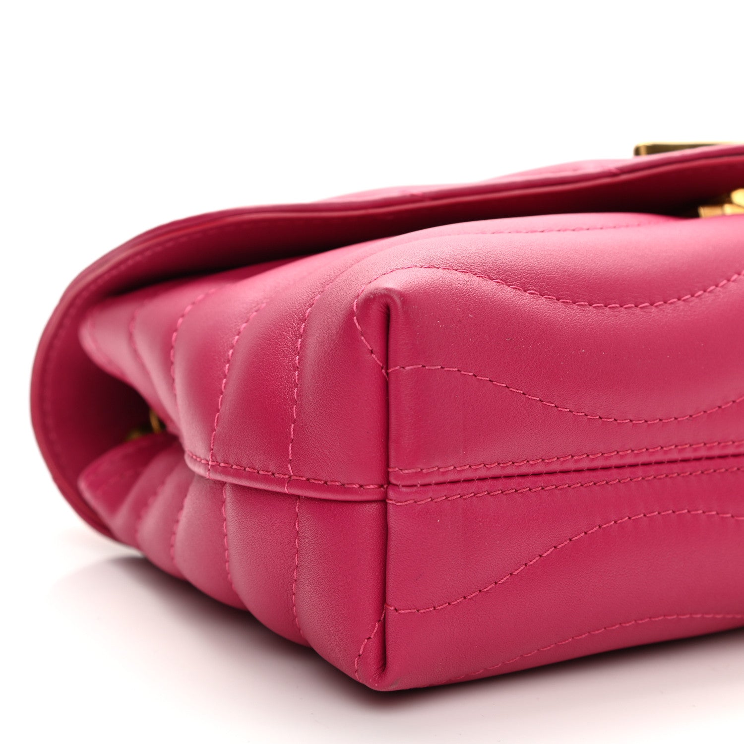 Louis Vuitton Calfskin LV New Wave Chain Bag Rose Freesia 8 of 9