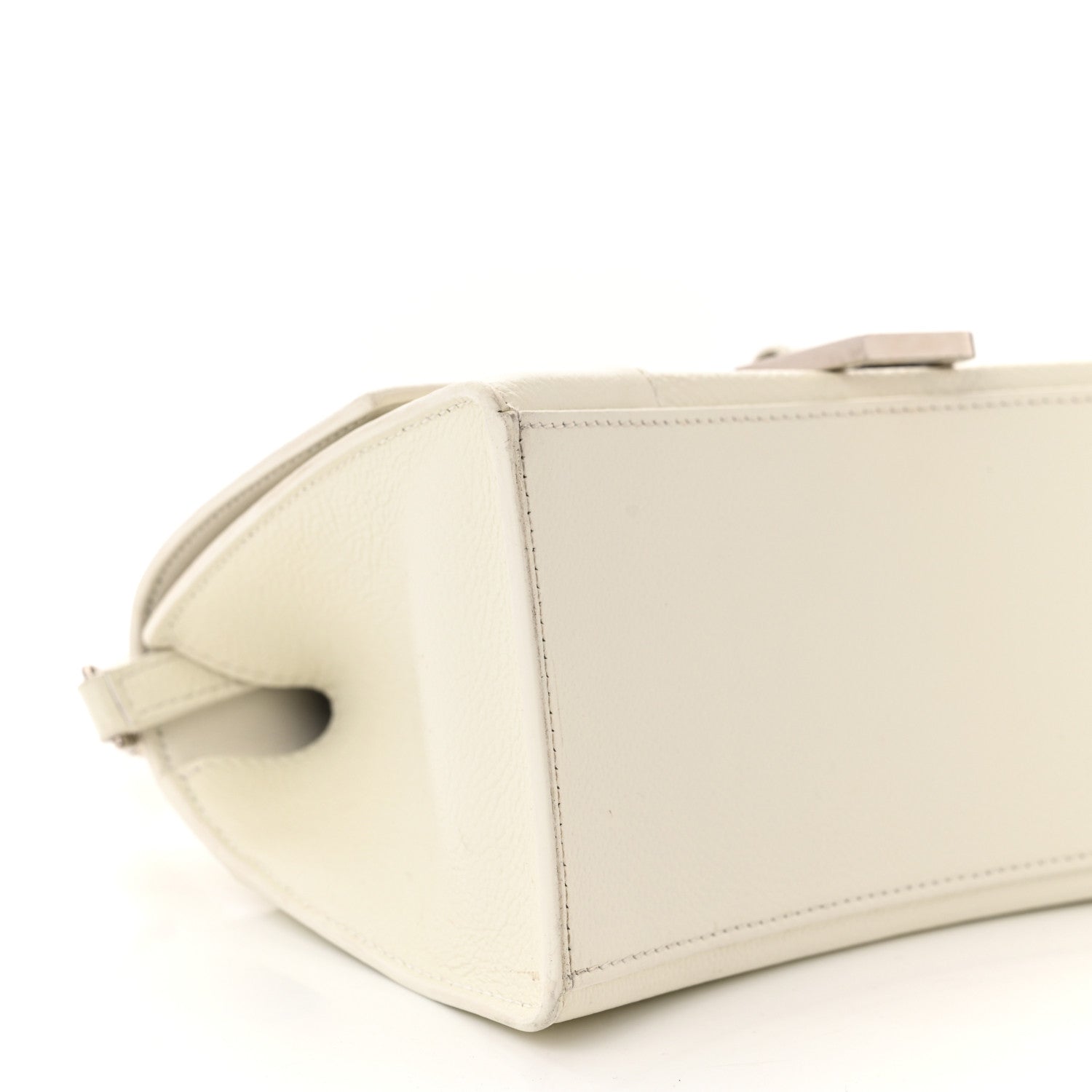 Balenciaga Grained Calfskin Small Hourglass Top Handle Bag White 8 of 16