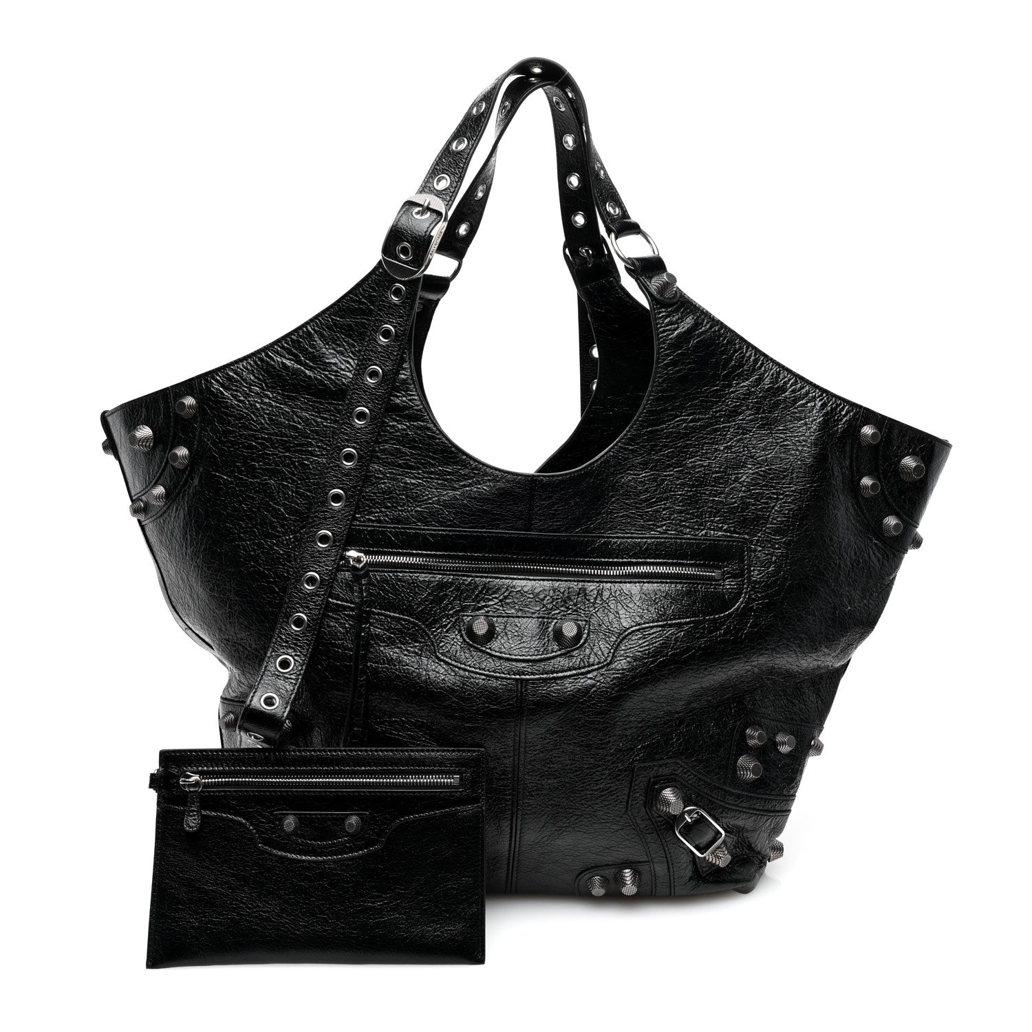 Balenciaga Agneau Arena Large Le Cagole Carry All Bag Black 2 of 10