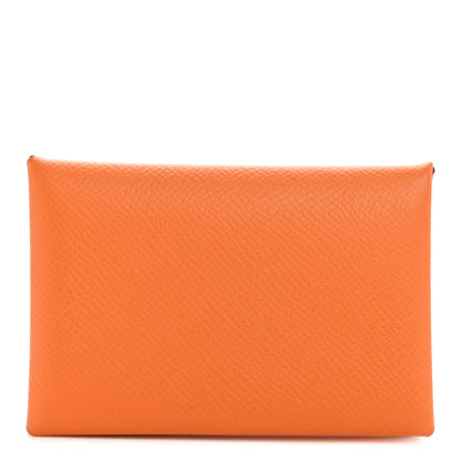 Hermes Epsom Calvi Card Case Abricot 1 of 8